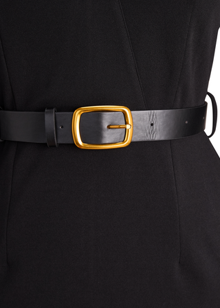 Vestido Con Cuello Mao Y Cinturón Para Mujer | Dalia