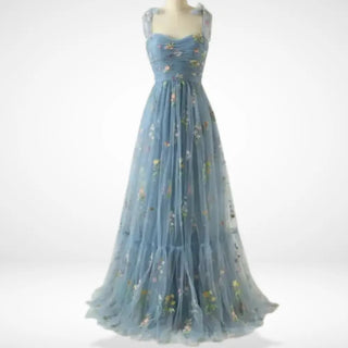 Vestido largo con tul bordado – Nadia