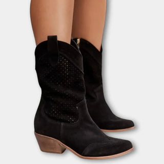 Botas vaqueras con acabado perforado – Stacy