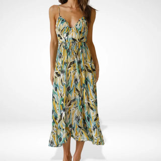 Vestido midi estampado con tirantes para Mujer – Lori