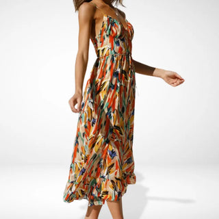 Vestido midi estampado con tirantes para Mujer – Lori