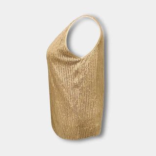 Top de fiesta brillante con escote en V para Mujer – Lilie