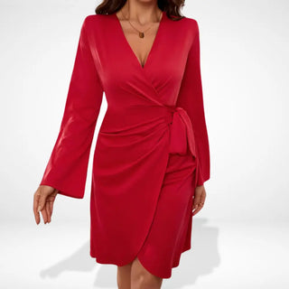 Vestido mini cruzado con lazo lateral para Mujer - Sharron