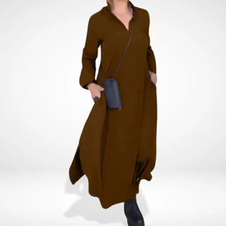 Vestido formal amplio con cuello para Mujeres - Shai