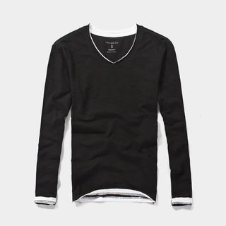 Andrés: Camiseta de Algodón con Cuello en V para Hombre