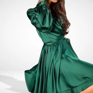 Vestido de cóctel Mini con efecto cruzado para Mujer – Dona