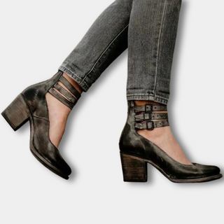 Sandalias con tacón y triple correa para Mujer - Snow