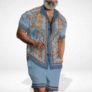 Conjunto estampado con solapa para hombre – Benson