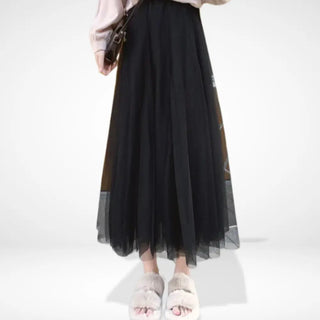 Falda larga plisada con caída ligera para mujer – Dee