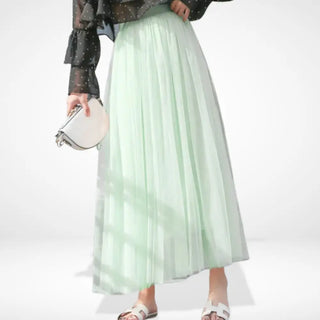 Falda larga plisada con caída ligera para mujer – Dee