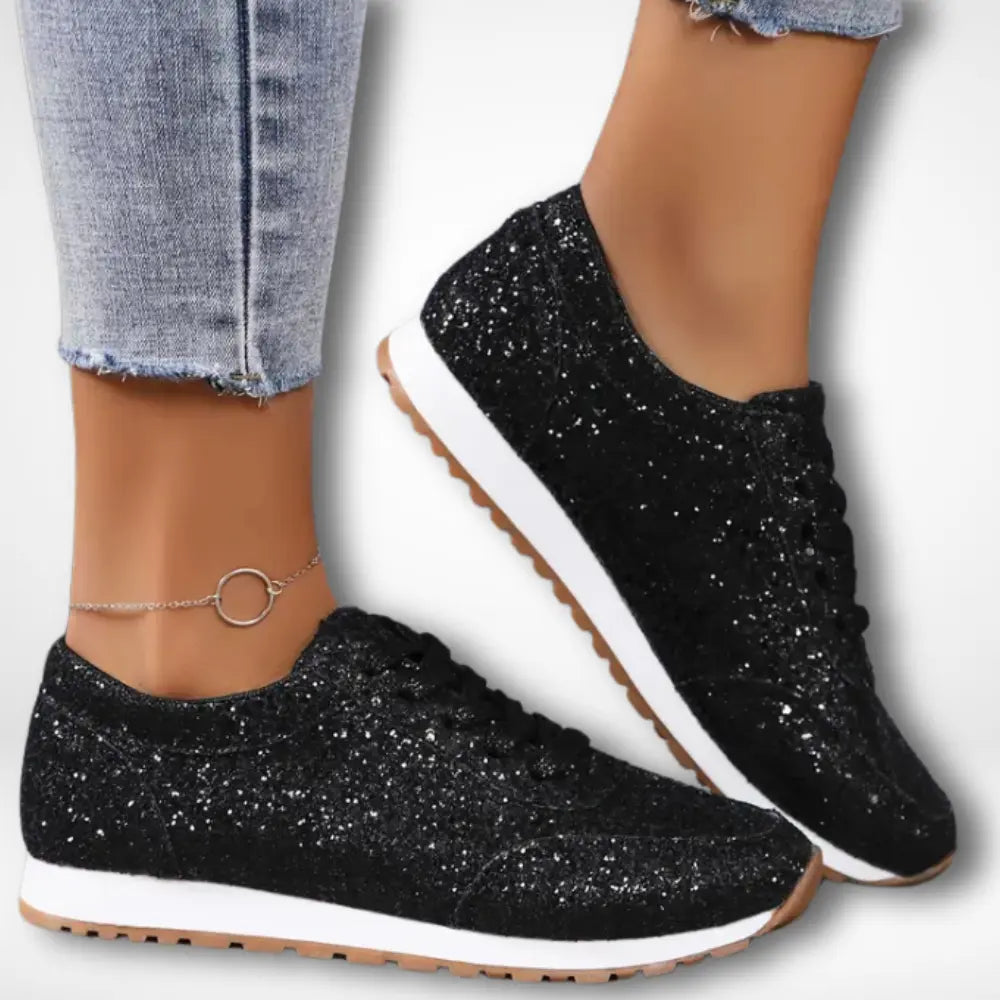 Zapatillas brillantes con suela contrastante Mujer – Kim