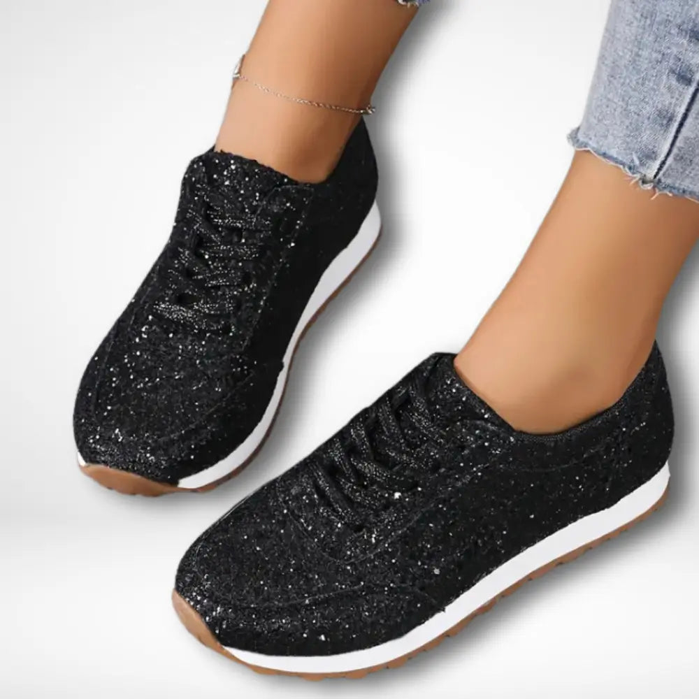 Zapatillas brillantes con suela contrastante Mujer – Kim