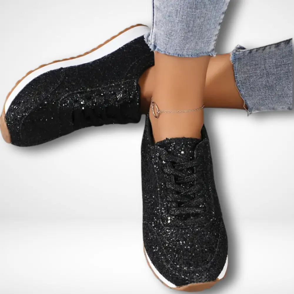 Zapatillas brillantes con suela contrastante Mujer – Kim