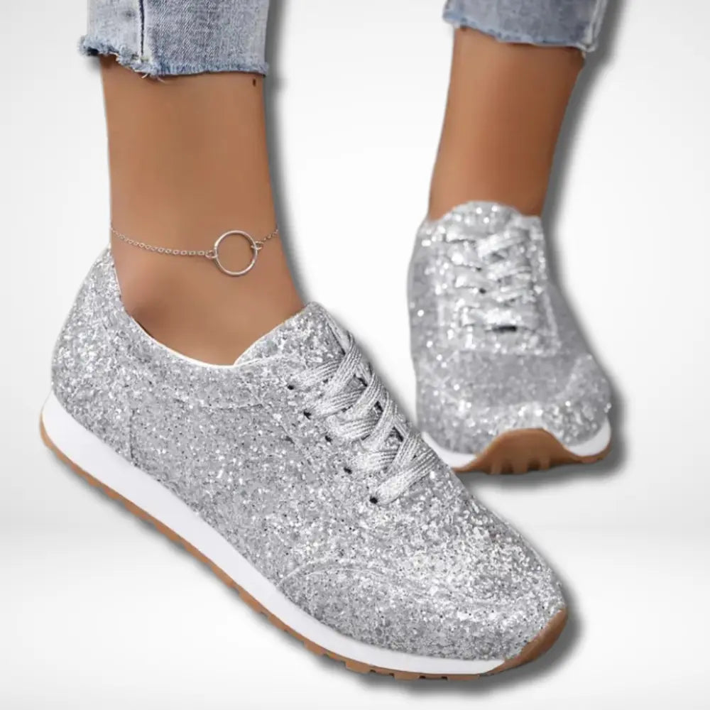 Zapatillas brillantes con suela contrastante Mujer – Kim