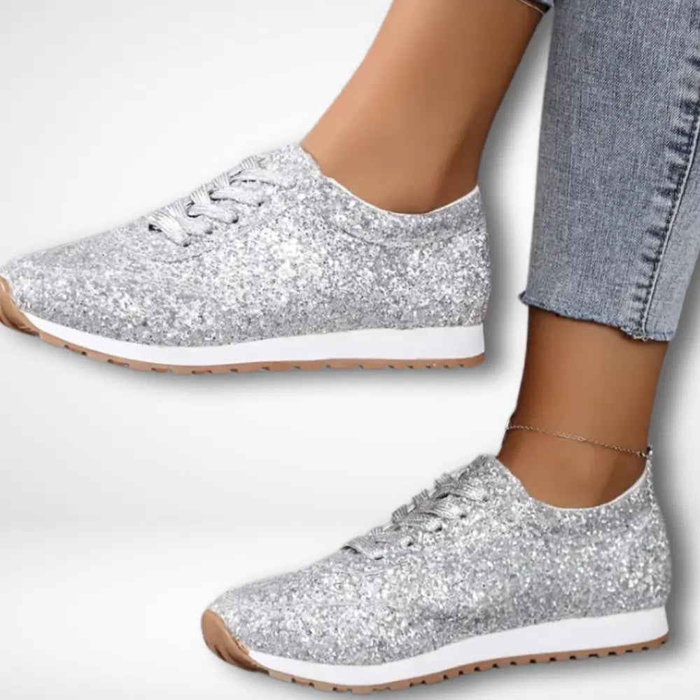 Zapatillas brillantes con suela contrastante Mujer – Kim
