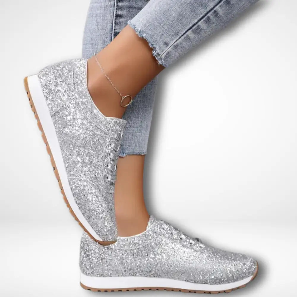 Zapatillas brillantes con suela contrastante Mujer – Kim