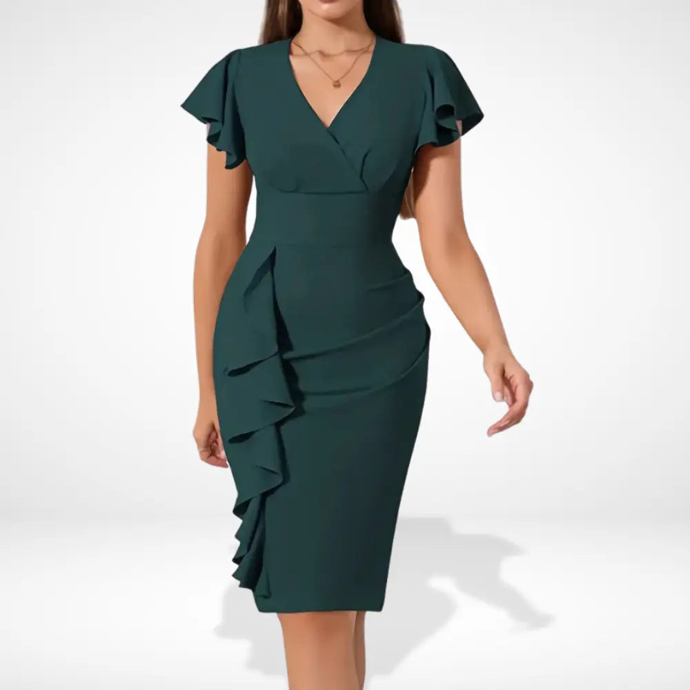 Vestido de fiesta con volantes asimétricos para Mujer – Terra