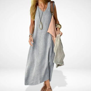 Vestido Maxi de verano con escote en pico para Mujer– Joyce