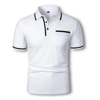Polo ajustado con detalles contrastantes para los hombres - Endymion 1