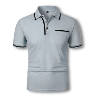 Polo ajustado con detalles contrastantes para los hombres - Endymion 5
