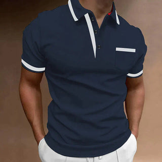Polo ajustado con detalles contrastantes para los hombres - Endymion 6