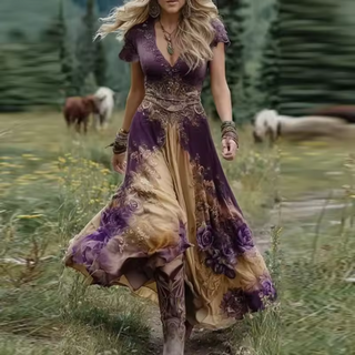 Vestido Floral Elegante | Corte Fluido