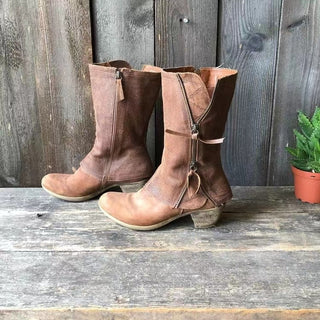 Mujeres Botas Elegantes de Cuero | Estilo Sofisticado