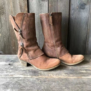 Mujeres Botas Elegantes de Cuero | Estilo Sofisticado