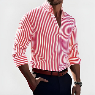 Camisa Elegante de Rayas para Hombre | Entallada