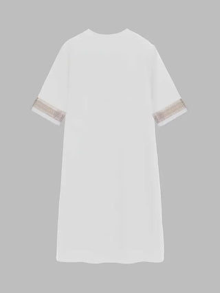 Vestido de verano con detalles en V -ck y crochet para mujeres - Minty 2