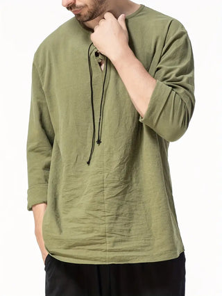 Yong | Camisa Henley Casual Moderna para Hombre