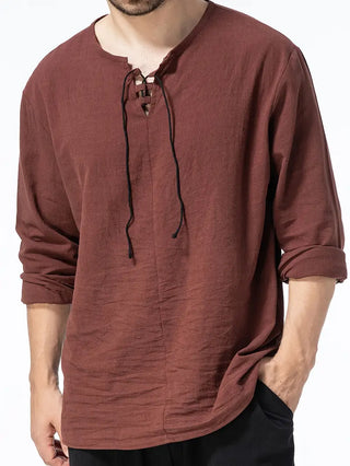 Yong | Camisa Henley Casual Moderna para Hombre