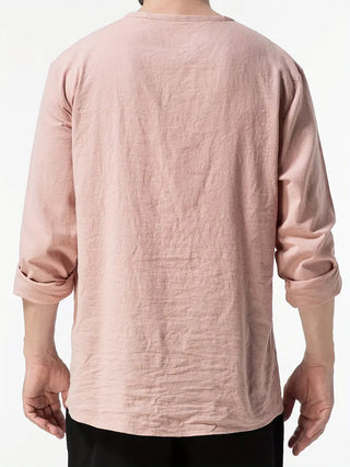 Yong | Camisa Henley Casual Moderna para Hombre