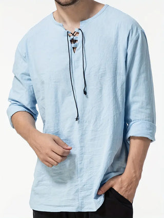 Yong | Camisa Henley Casual Moderna para Hombre