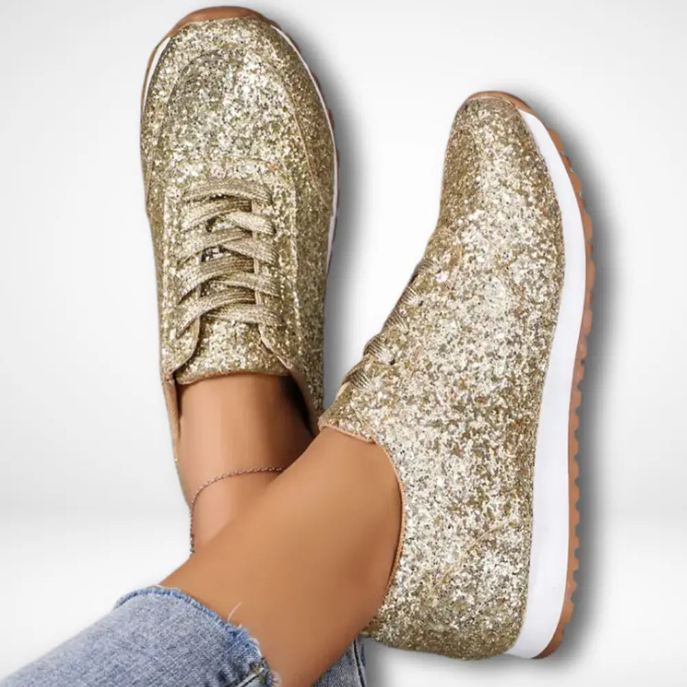 Zapatillas brillantes con suela contrastante Mujer – Kim