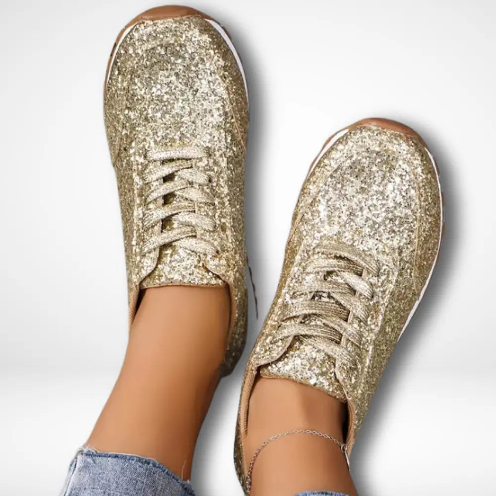 Zapatillas brillantes con suela contrastante Mujer – Kim