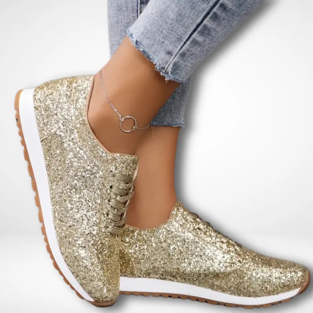 Zapatillas brillantes con suela contrastante Mujer – Kim