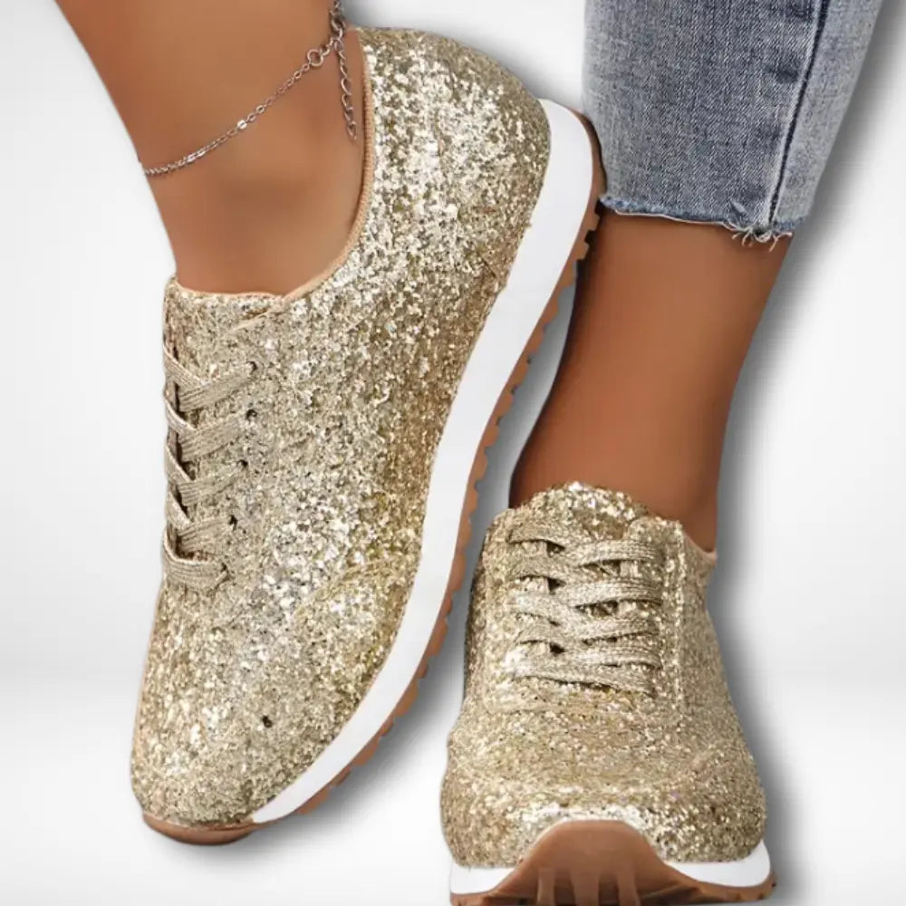 Zapatillas brillantes con suela contrastante Mujer – Kim