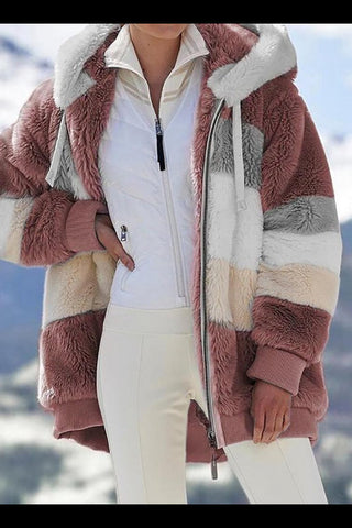 Clara | Chaqueta de Mujer con Capucha y Bloques de Color