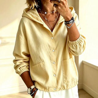 Fabienne | Chaqueta con Capucha y Botones para Mujer