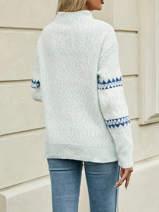 Bea | Suéter de Punto Fair Isle para Mujer con Copos de Nieve