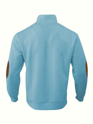 Donald | Suéter Henley de Hombre Texturizado con Cuello Alto y Botones