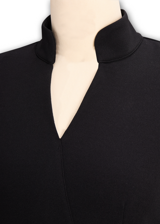 Vestido Con Cuello Mao Y Cinturón Para Mujer | Dalia