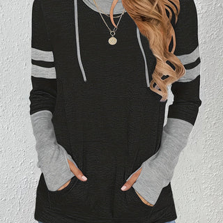Addie | Sudadera con Capucha de Dos Tonos para Mujer con Bolsillos