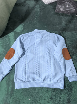 Donald | Suéter Henley de Hombre Texturizado con Cuello Alto y Botones