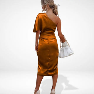 Vestido asimétrico fruncido elegante para Mujeres - Paulette