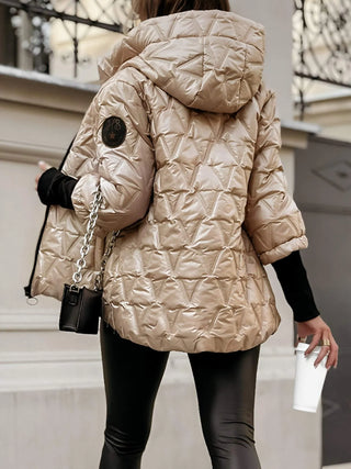 Suzy | Chaqueta Acolchada con Capucha y Patrón de Rombos para Mujer