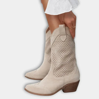 Botas vaqueras con acabado perforado – Stacy