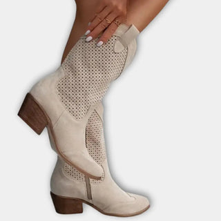 Botas vaqueras con acabado perforado – Stacy