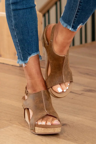 Sandalias con cuña y cortes laterales para Mujer – Patrice